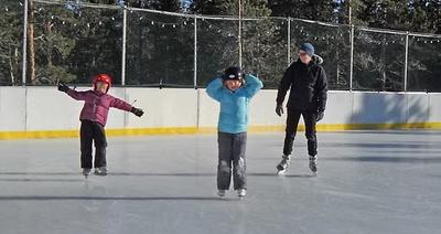 Children skating