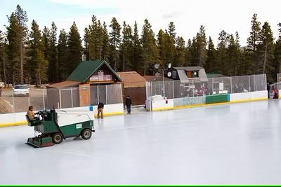 Zamboni on the ice